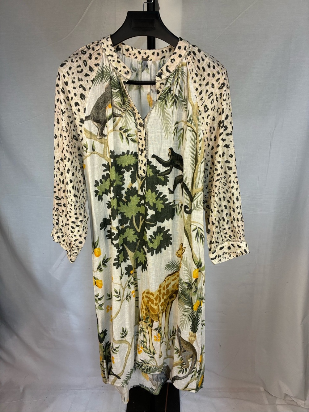 Blank London Anthropologie Safari Print Shift Dress M